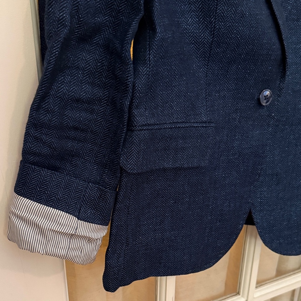 Massimo Dutti Navy Linen Blazer - 38 (Size 6) - Picture 2 of 10